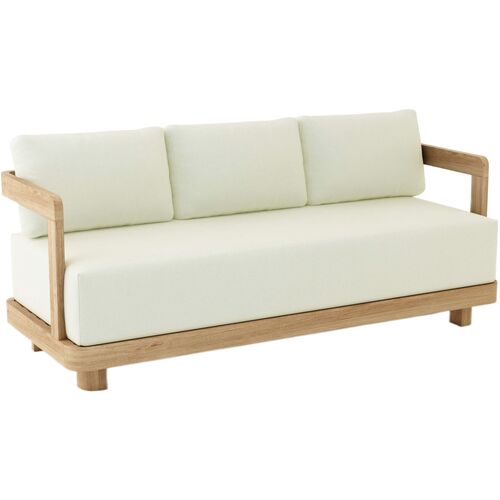 Oceaire Outdoor Teak Deep Seating Sofa, Sunbrella 1 Oceaire Outdoor Teak Deep Seating Sofa, Sunbrella