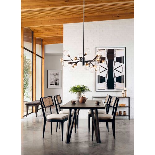 Aimee Curved Back Cane Side Chair, Ebony/Flax 5 Aimee Curved Back Cane Side Chair, Ebony/Flax
