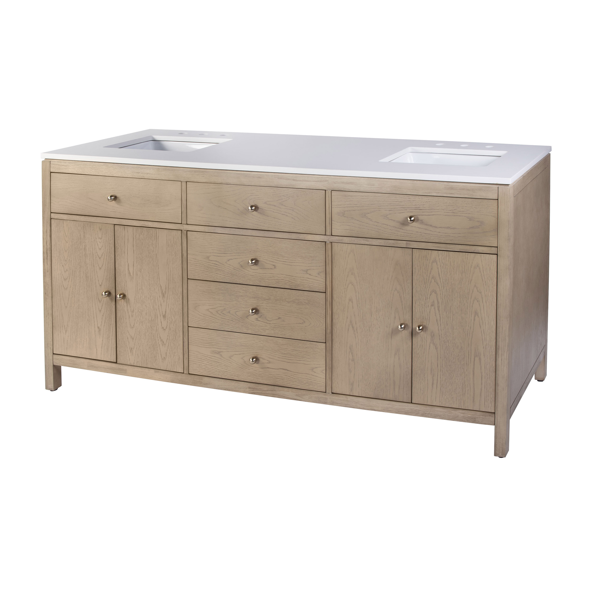 Charlie 72" Quartz Top Double Sink 4-Drawer Bathroom Vanity Set 1 Charlie 72" Quartz Top Double Sink 4-Drawer Bathroom Vanity Set