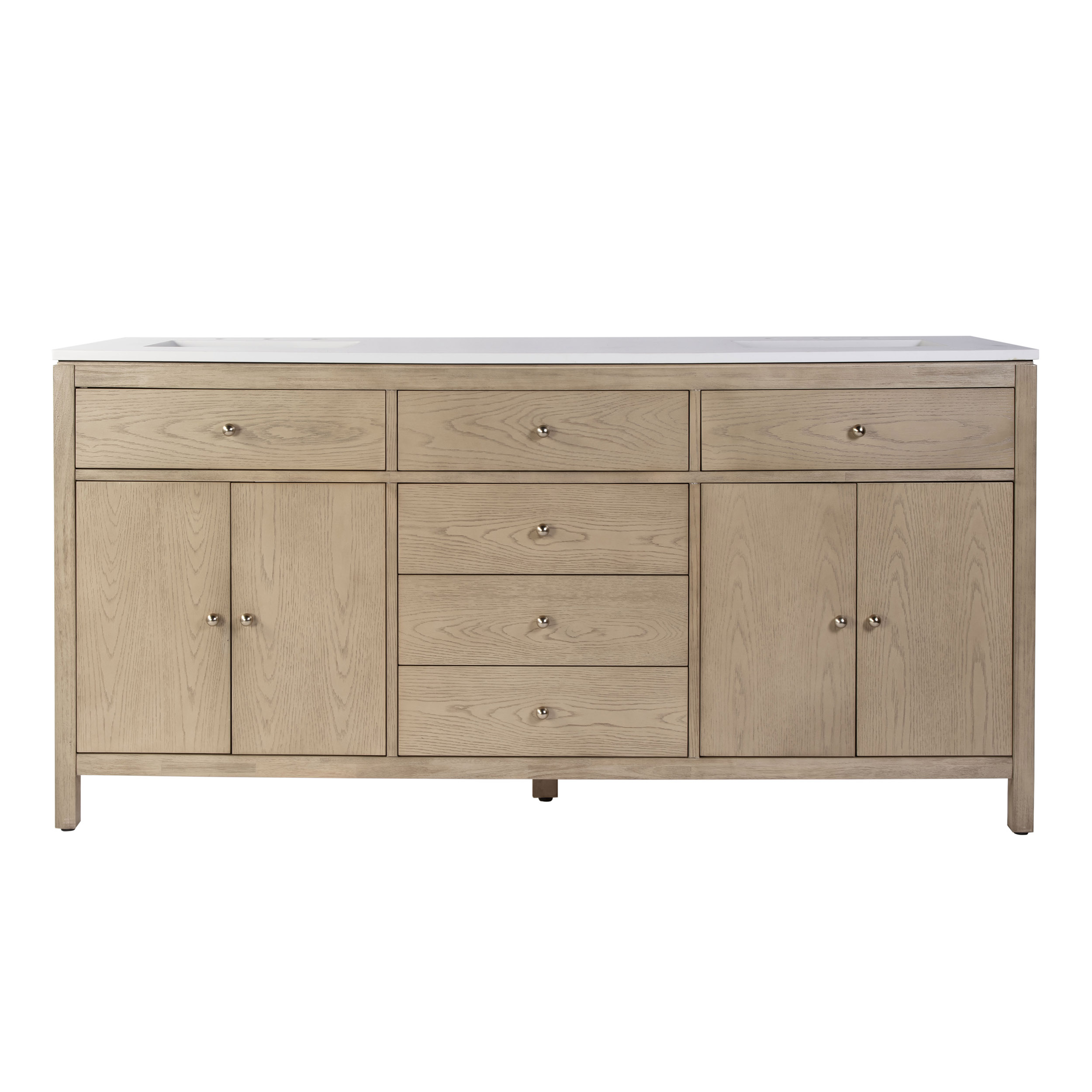 Charlie 72" Quartz Top Double Sink 4-Drawer Bathroom Vanity Set 2 Charlie 72" Quartz Top Double Sink 4-Drawer Bathroom Vanity Set