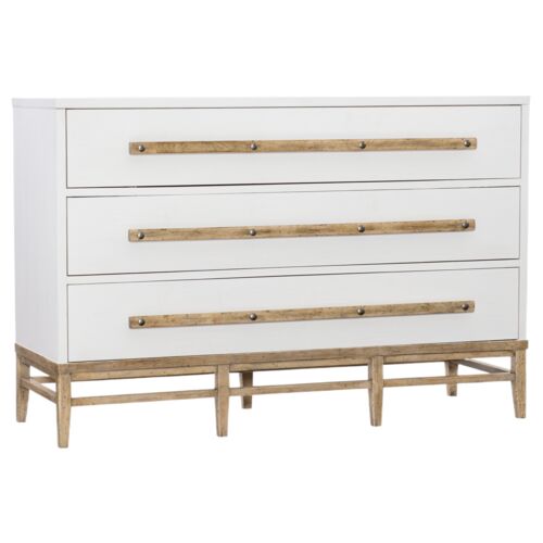 Urban Elevation 3-Drawer Bachelors Chest, Cream/Light Maple