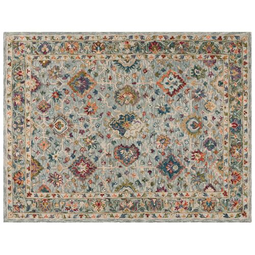Kenneth Hand Tufted Rug, Grey/Green 1 Kenneth Hand Tufted Rug, Grey/Green