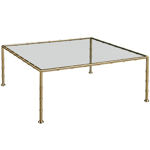 Lacoste Bamboo Coffee Table, Brass 1 Lacoste Bamboo Coffee Table, Brass