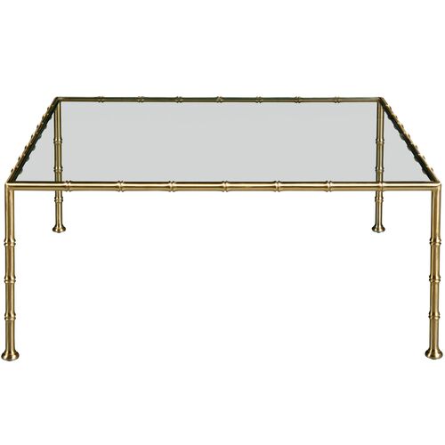 Lacoste Bamboo Coffee Table, Brass 2 Lacoste Bamboo Coffee Table, Brass