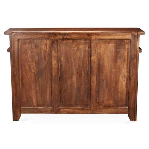 Beulah 3-Door Cabinet, Pecan 5 Beulah 3-Door Cabinet, Pecan