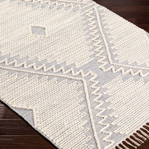 Beth Handwoven Rug, Gray/Cream 2 Beth Handwoven Rug, Gray/Cream