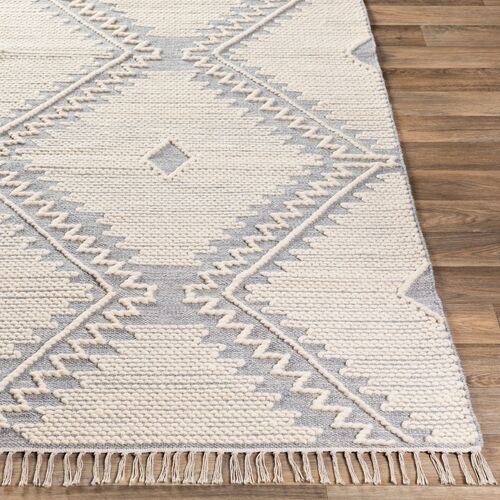 Beth Handwoven Rug, Gray/Cream 5 Beth Handwoven Rug, Gray/Cream
