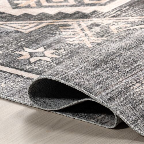 Sagebrush Geometric Machine Washable Area Rug 4 Sagebrush Geometric Machine Washable Area Rug