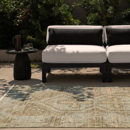 Salito Outdoor Medallion Rug, Yellow 5 Salito Outdoor Medallion Rug, Yellow