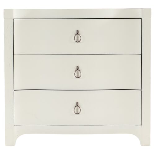 Serenity Antigua 3-Drawer Nightstand, Shell 3 Serenity Antigua 3-Drawer Nightstand, Shell