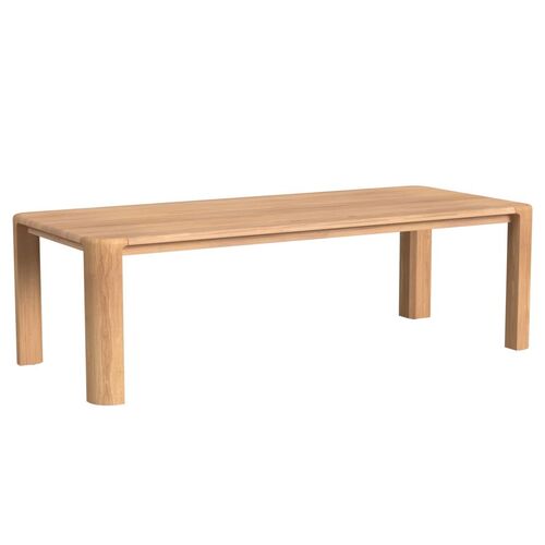 Azelea Outdoor 96" Dining Table, Natural Teak