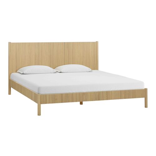 Caelia Fluted Bed, Natural