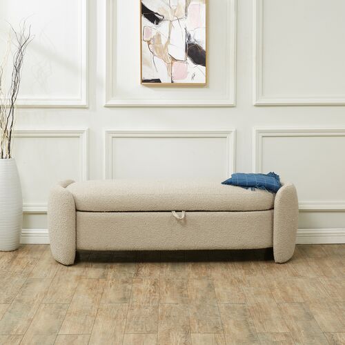 Elysian Boucle Storage Bench 2 Elysian Boucle Storage Bench