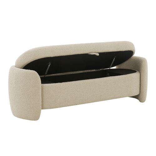 Elysian Boucle Storage Bench 4 Elysian Boucle Storage Bench