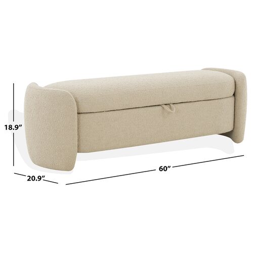 Elysian Boucle Storage Bench 5 Elysian Boucle Storage Bench