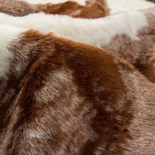 4'3"x5' Faux Hide Rug, Austin Brown/White 2 4'3"x5' Faux Hide Rug, Austin Brown/White