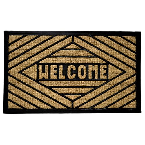 Welcome Doormat, Brown 1 Welcome Doormat, Brown