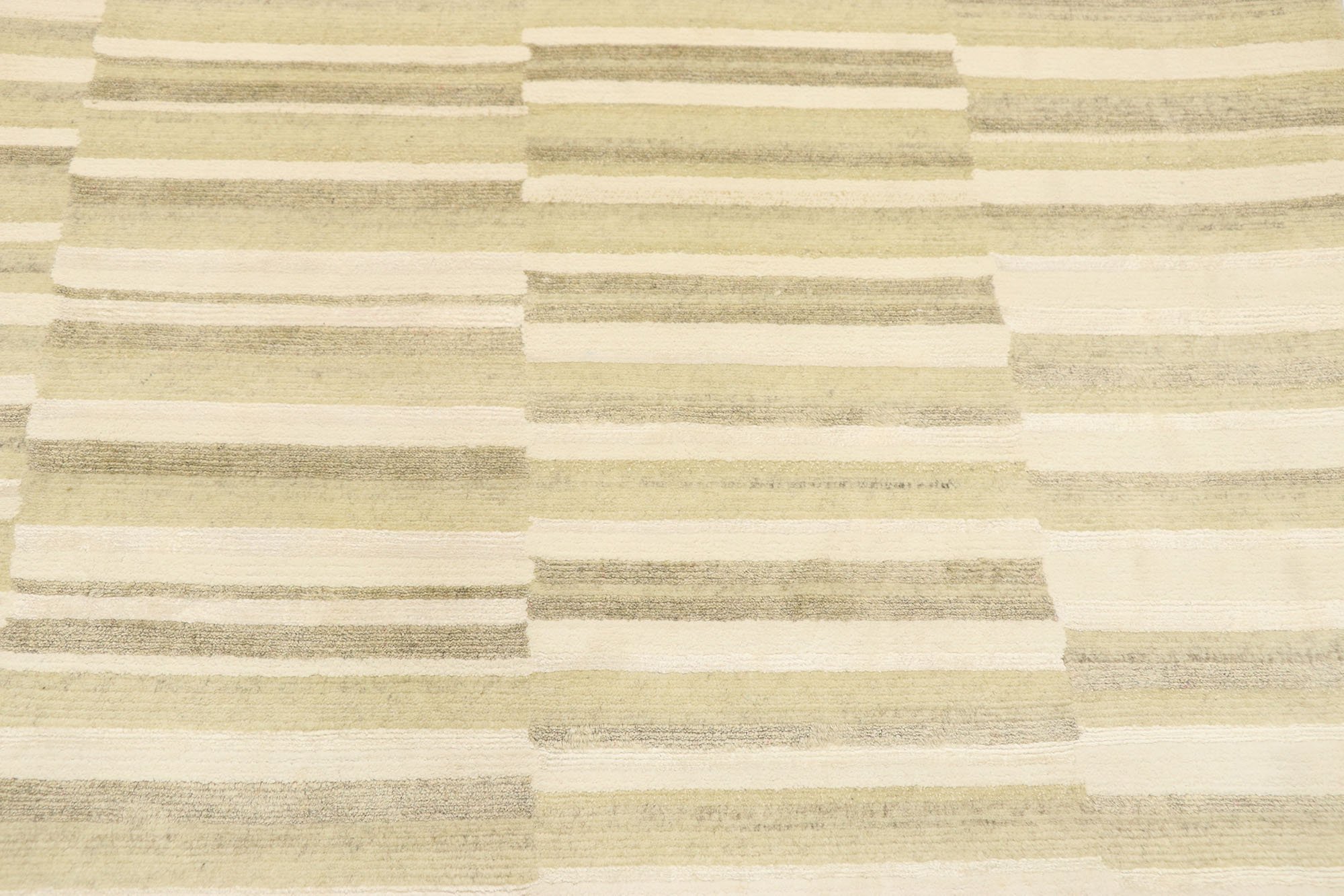 3'9" x 5'10" Neutral Striped Area Rug 4 3'9" x 5'10" Neutral Striped Area Rug