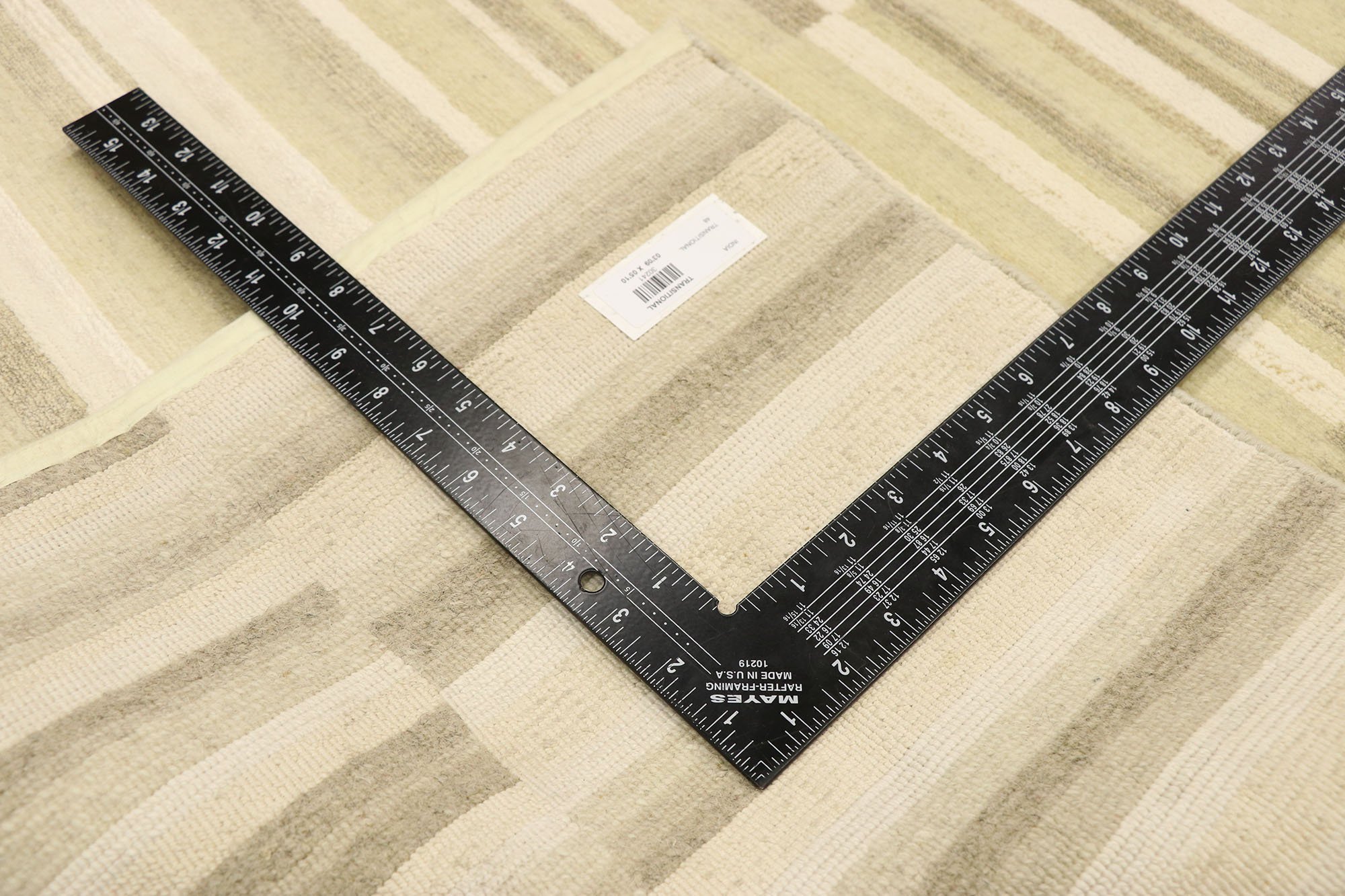 3'9" x 5'10" Neutral Striped Area Rug 5 3'9" x 5'10" Neutral Striped Area Rug