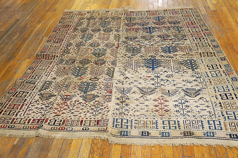 Caucasian Verneh Rug 5'10" x 5'10" 2 Caucasian Verneh Rug 5'10" x 5'10"