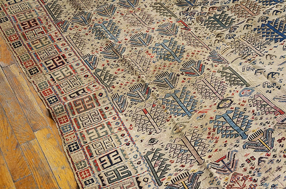 Caucasian Verneh Rug 5'10" x 5'10" 4 Caucasian Verneh Rug 5'10" x 5'10"