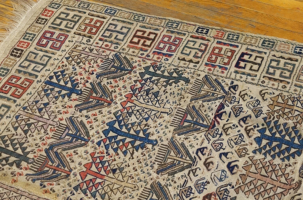 Caucasian Verneh Rug 5'10" x 5'10" 5 Caucasian Verneh Rug 5'10" x 5'10"