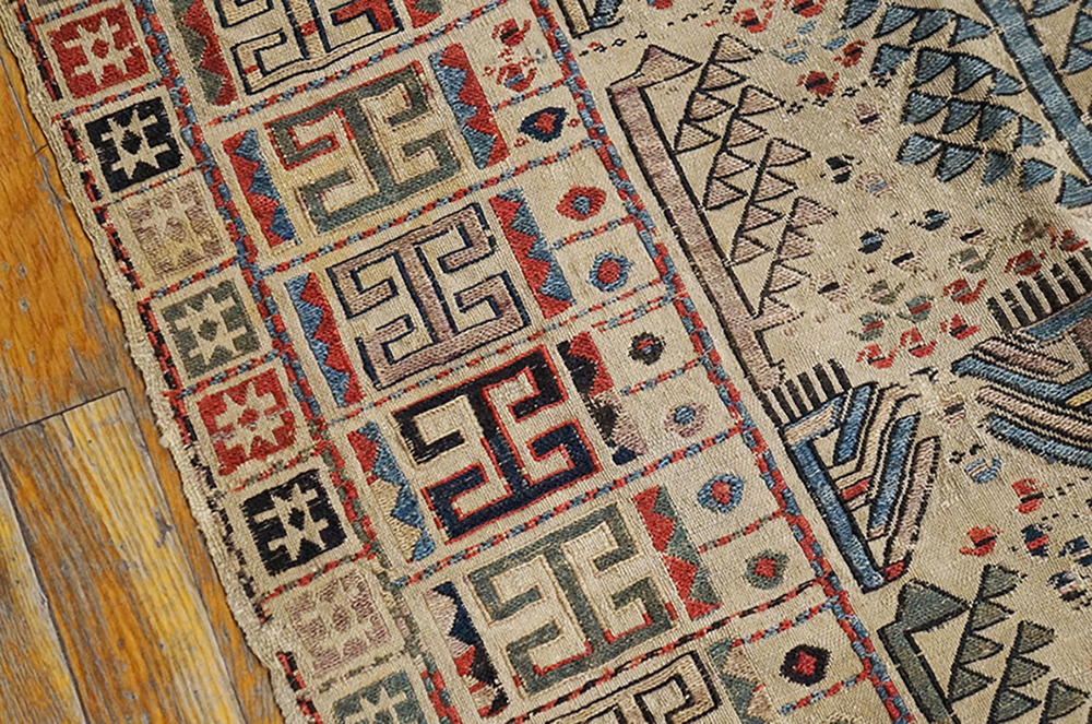 Caucasian Verneh Rug 5'10" x 5'10" 7 Caucasian Verneh Rug 5'10" x 5'10"