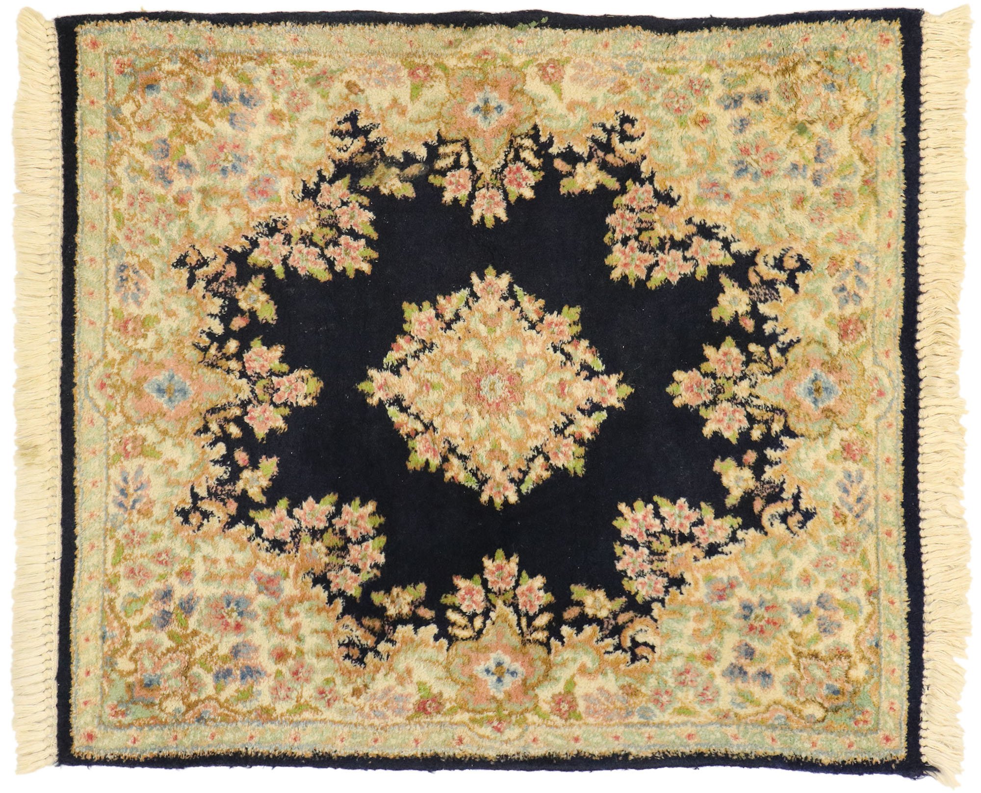Antique Persian Kerman Rug, 3'01 x 3'06 1 Antique Persian Kerman Rug, 3'01 x 3'06