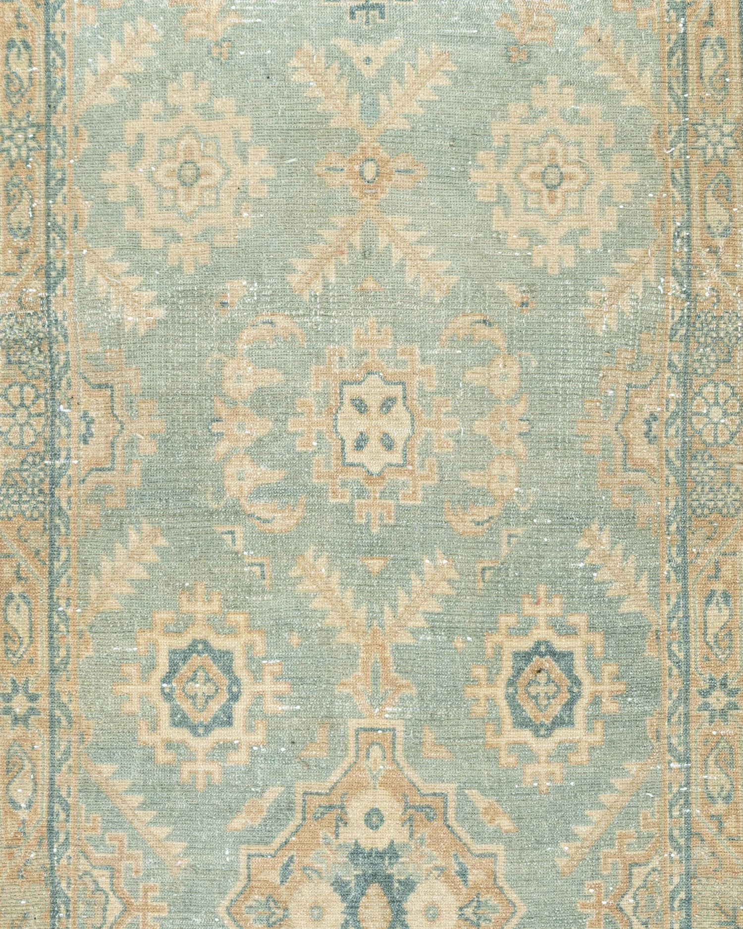 Teal Blue Bibikabad Runner 2'7"x22'8" 2 Teal Blue Bibikabad Runner 2'7"x22'8"