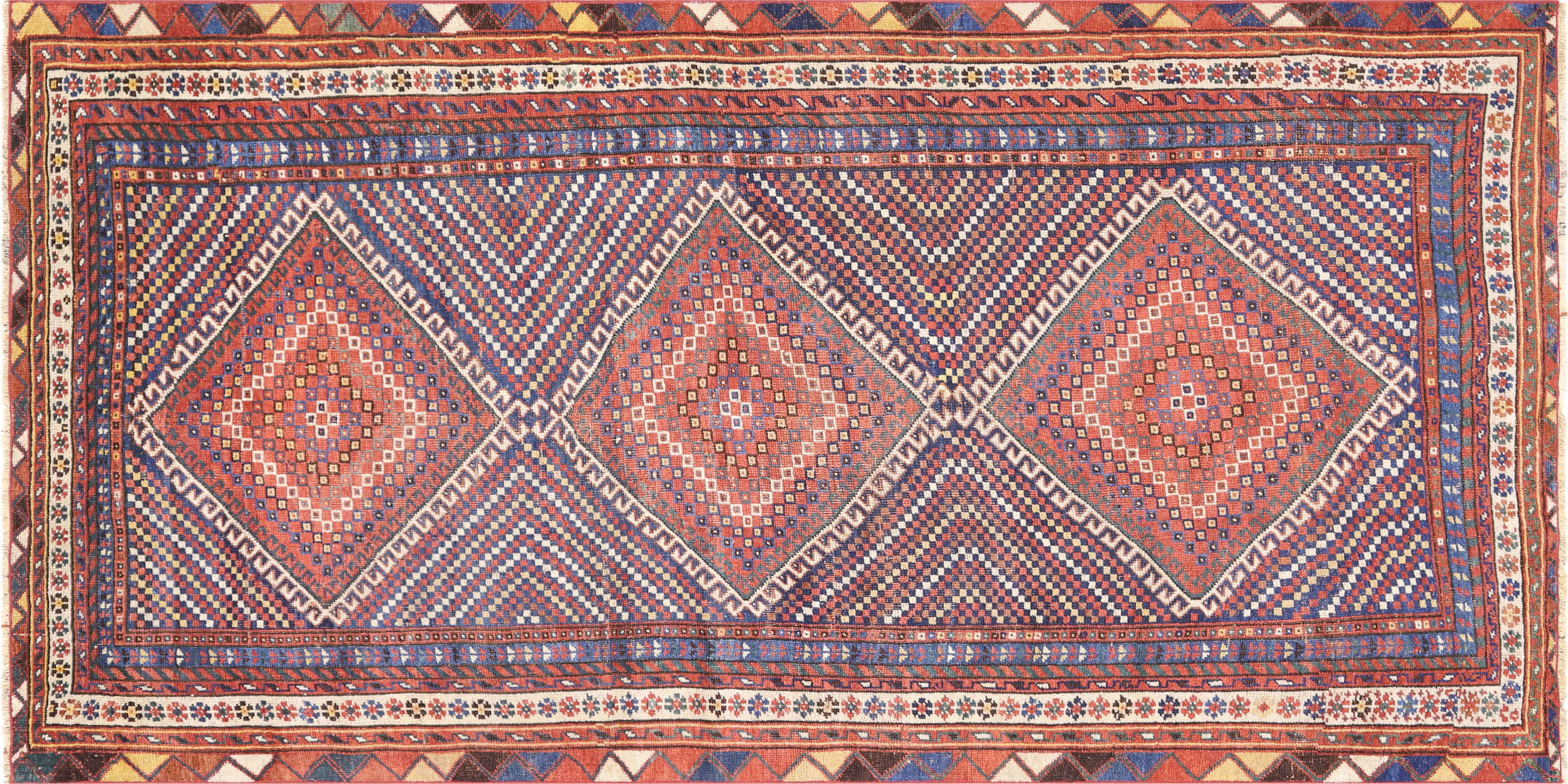 1920s Persian Shiraz Runner -4'5" x8'10" 1 1920s Persian Shiraz Runner -4'5" x8'10"