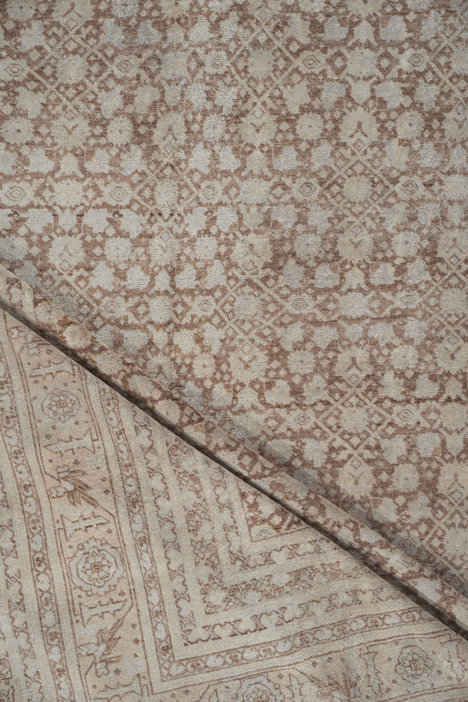 Tabriz Hand Knotted Wool Taupe 11'x14'10 4 Tabriz Hand Knotted Wool Taupe 11'x14'10