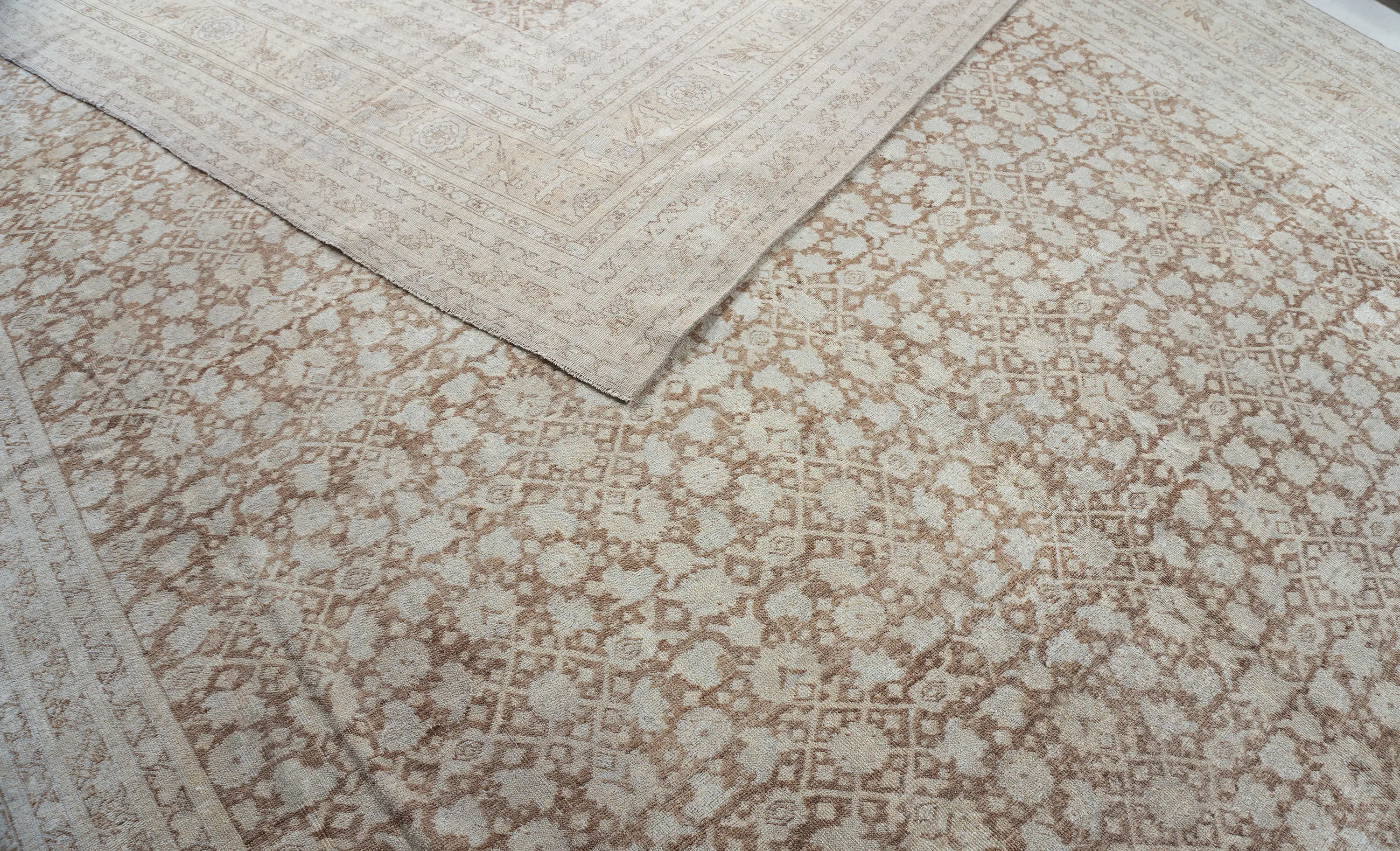 Tabriz Hand Knotted Wool Taupe 11'x14'10 6 Tabriz Hand Knotted Wool Taupe 11'x14'10