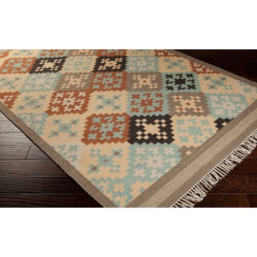 Kase Flat-Weave Rug, Multi 2 Kase Flat-Weave Rug, Multi