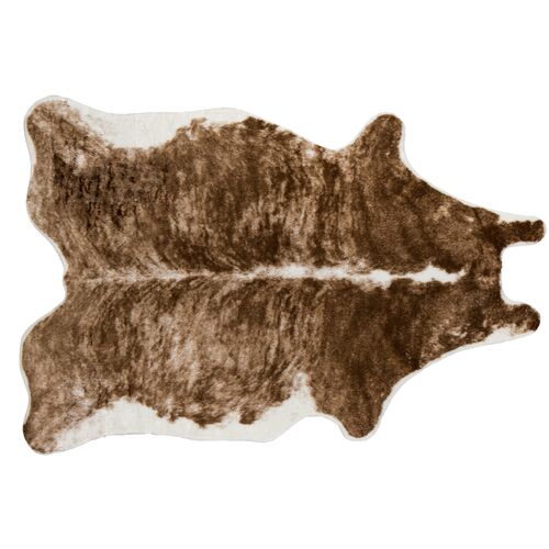 5'x8' Acadia Brindle Faux-Hide Rug, Brown 1 5'x8' Acadia Brindle Faux-Hide Rug, Brown