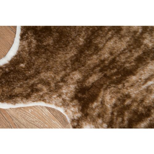 5'x8' Acadia Brindle Faux-Hide Rug, Brown 2 5'x8' Acadia Brindle Faux-Hide Rug, Brown
