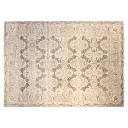 12'x15' Sari Lincoln Hand-Knotted Rug, Gray 1 12'x15' Sari Lincoln Hand-Knotted Rug, Gray