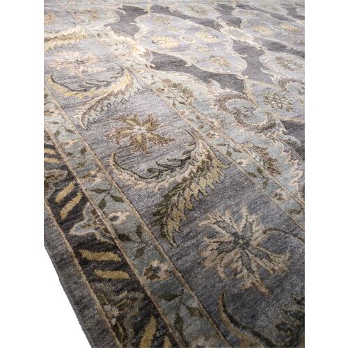 12'x15' Sari Lincoln Hand-Knotted Rug, Gray 3 12'x15' Sari Lincoln Hand-Knotted Rug, Gray