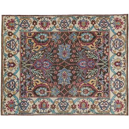 Kim Floral Hand-Knotted Rug, Multi 1 Kim Floral Hand-Knotted Rug, Multi