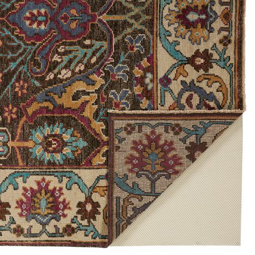 Kim Floral Hand-Knotted Rug, Multi 4 Kim Floral Hand-Knotted Rug, Multi