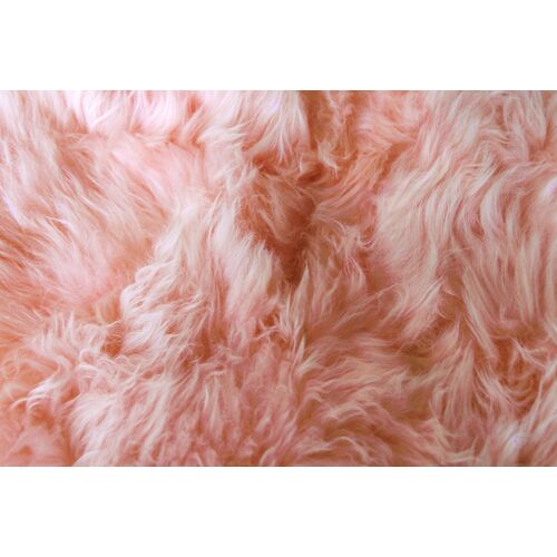 3'x5' Mary Handmade Sheepskin Rug, Pink 2 3'x5' Mary Handmade Sheepskin Rug, Pink