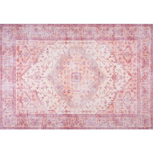 Caty Machine-Washable Rug, Red/Orange/Cream 10 Caty Machine-Washable Rug, Red/Orange/Cream