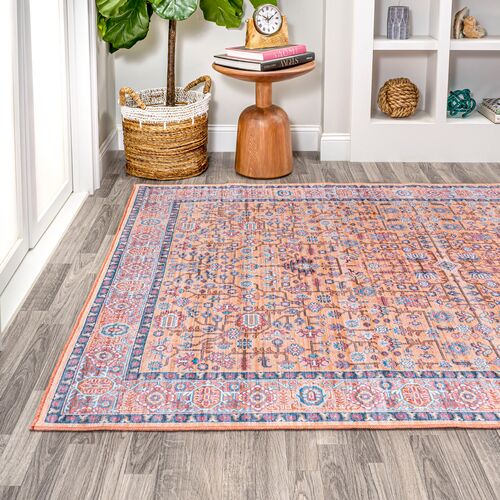 Cam Machine-Washable Rug, Multi 9 Cam Machine-Washable Rug, Multi