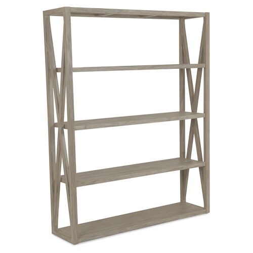 Coastal Teak Bookcase, Tan 1 Coastal Teak Bookcase, Tan
