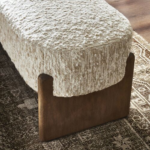 Marshall Wool Accent Bench, Solema Cream 9 Marshall Wool Accent Bench, Solema Cream