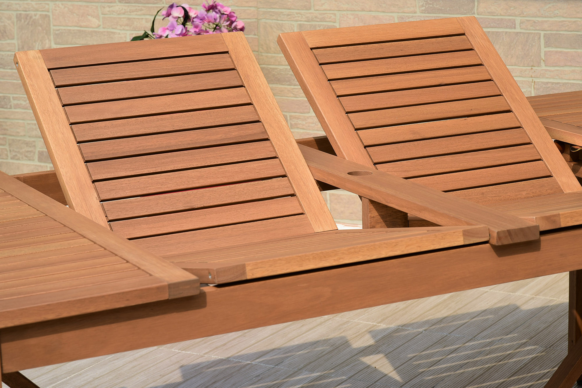Branwyn 11-Pc Rectangular Extension Outdoor Eucalyptus Dining Set, Natural 10 Branwyn 11-Pc Rectangular Extension Outdoor Eucalyptus Dining Set, Natural