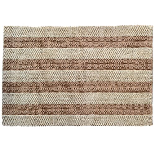 Natural Stripes Doormat, Brown 1 Natural Stripes Doormat, Brown