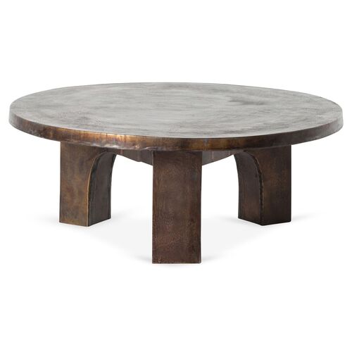 Jaxon Indoor/Outdoor Coffee Table, Antique Rust 2 Jaxon Indoor/Outdoor Coffee Table, Antique Rust
