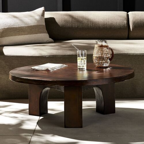 Jaxon Indoor/Outdoor Coffee Table, Antique Rust 4 Jaxon Indoor/Outdoor Coffee Table, Antique Rust