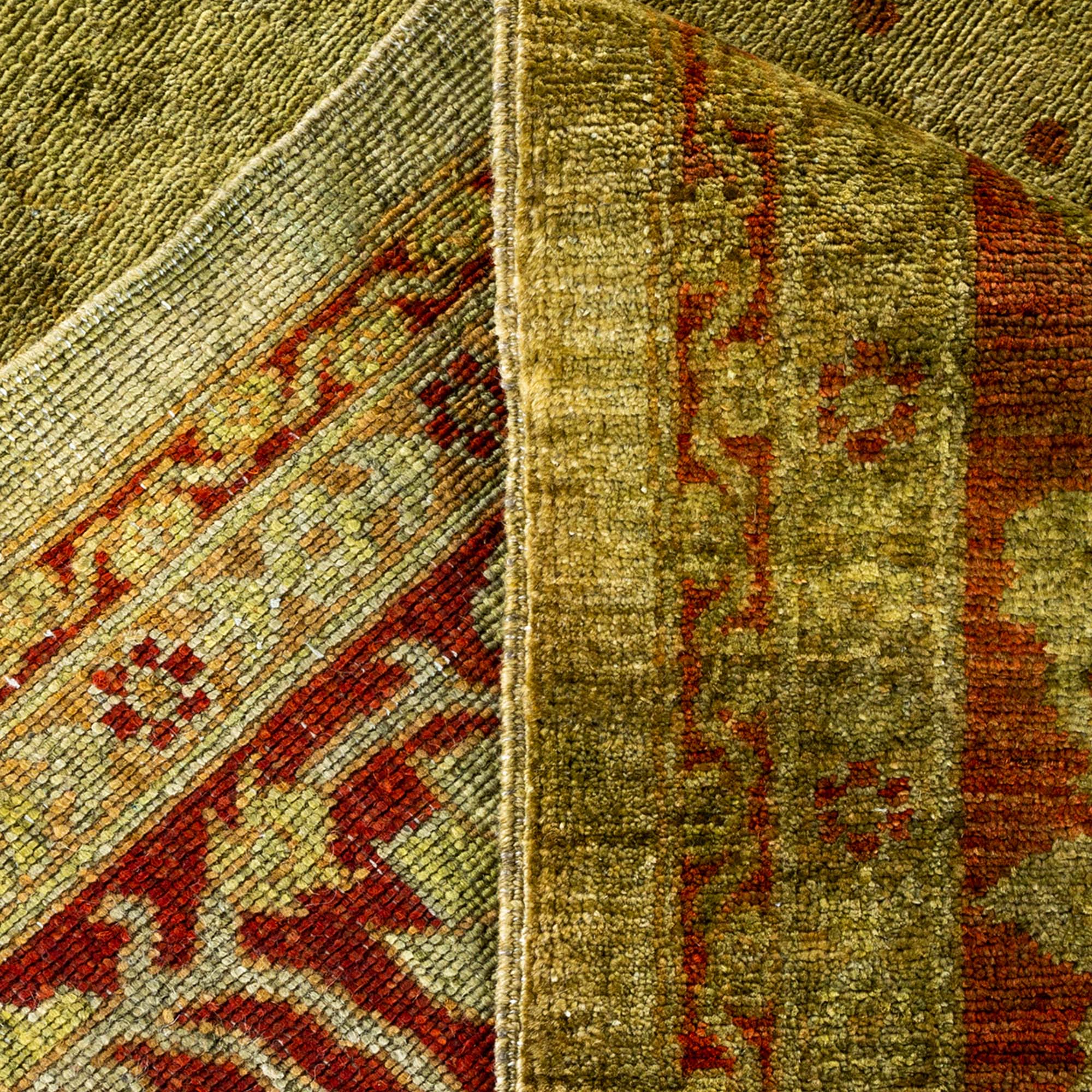 One-of-a-Kind Hand-Knotted Green Rug, 9'2" x 11'8" 6 One-of-a-Kind Hand-Knotted Green Rug, 9'2" x 11'8"