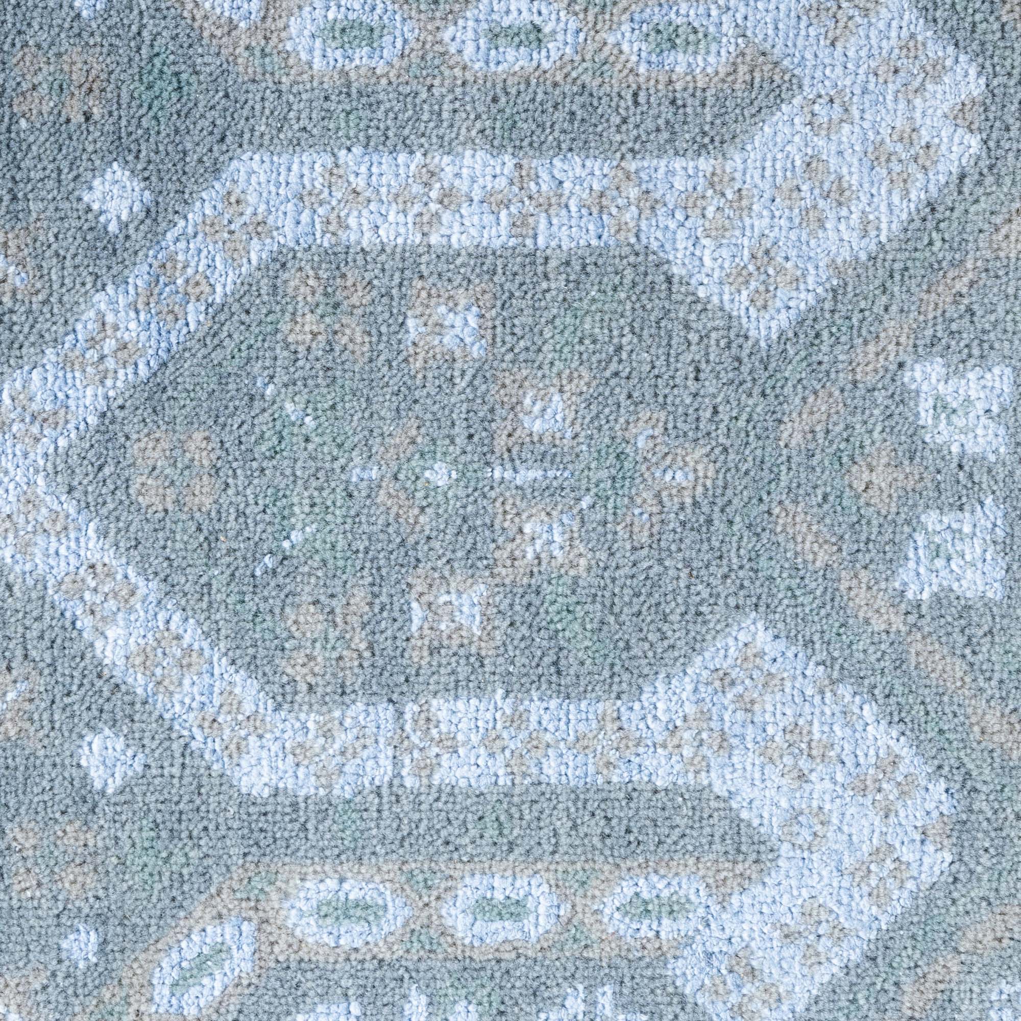 One-of-a-Kind Hand-Knotted Ikat Beige Rug, 9' x 11'10" 3 One-of-a-Kind Hand-Knotted Ikat Beige Rug, 9' x 11'10"